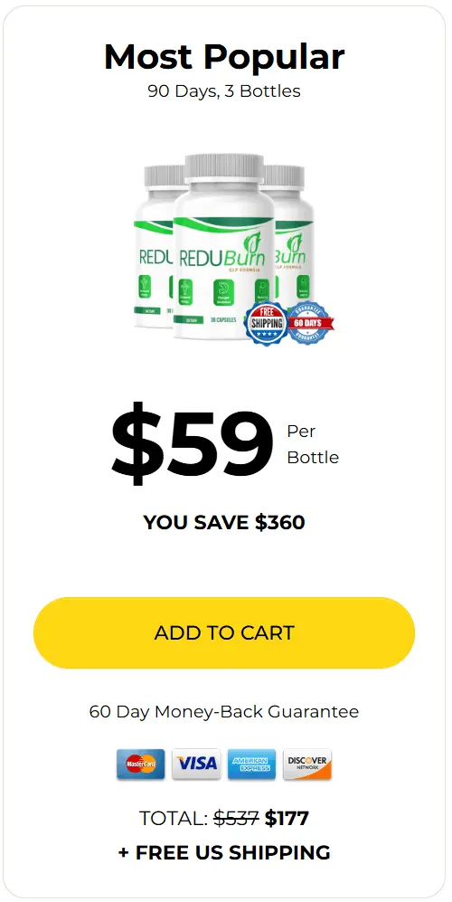 ReduBurn 3 bottle price